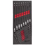 MILWAUKEE MAX BITE METRIC RATCHETING COMBINATION SPANNER SET WITH FOAM INSERT - 15 PC SET